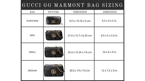 gucci bag size chart|Gucci clothing size chart.